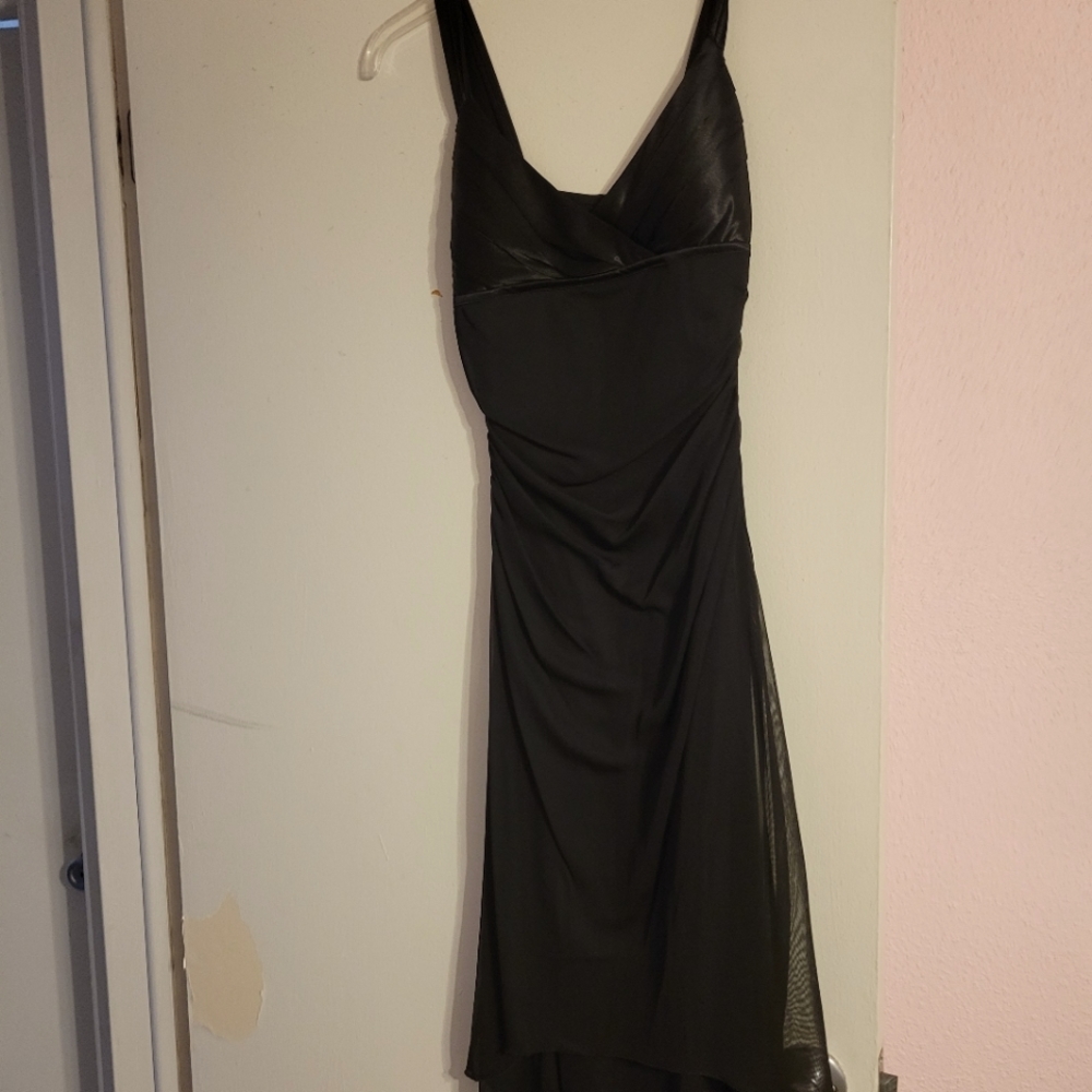 Black high-low dress